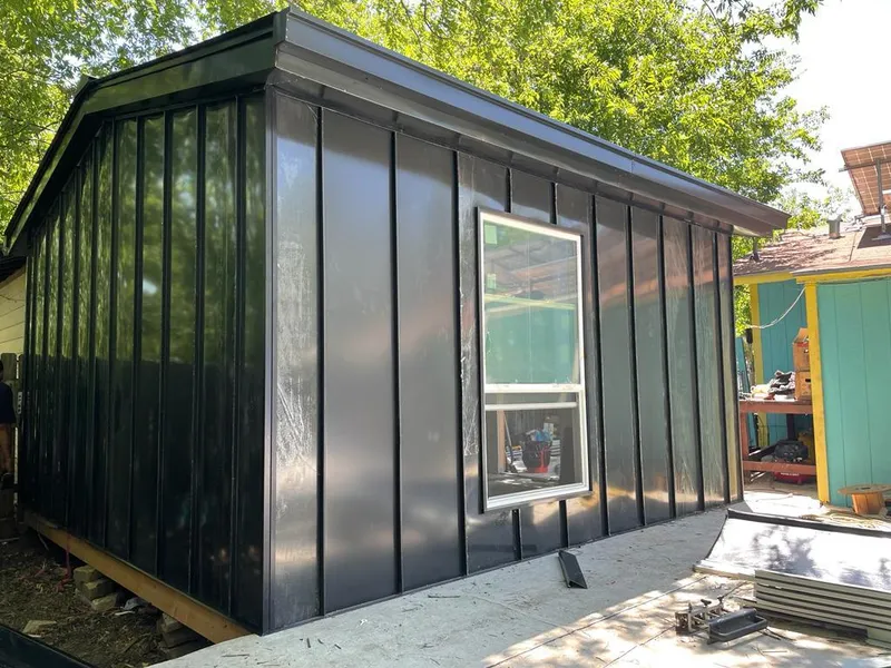 Black standing seam metal wall panels for Metal Roof Installation in Clarendon Hills